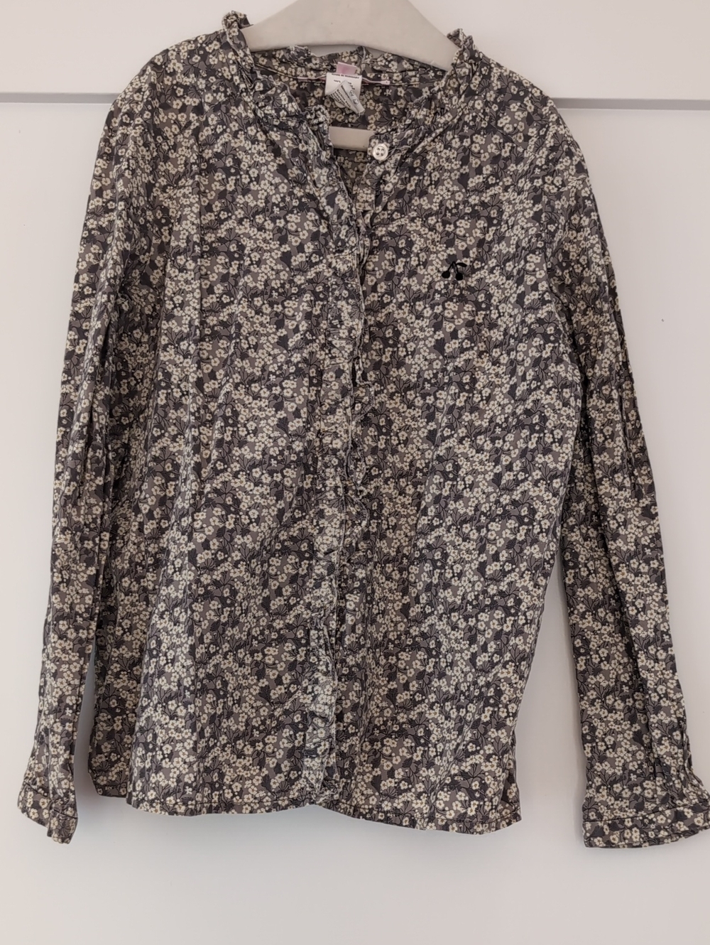 Bonpoint kids floral ruffle-trim blouse size 6